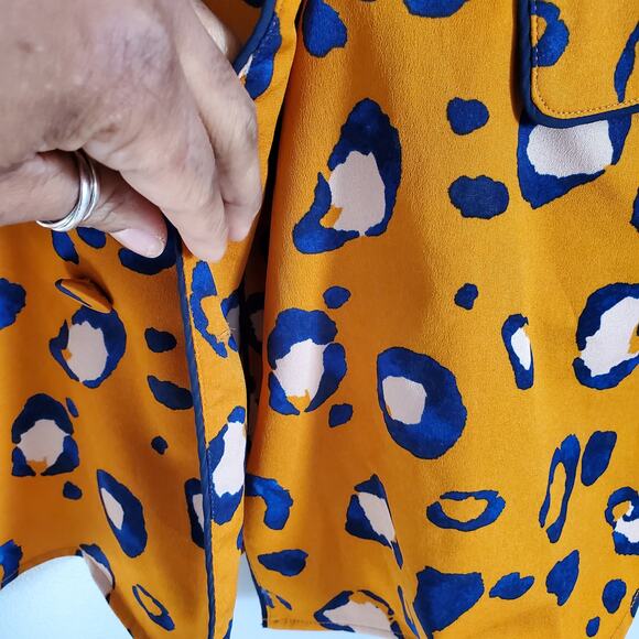 3.1 Phillip Lim By Target Orange Blue Cheetah Print Lightweight Jacket Size S - Picture 6 of 8